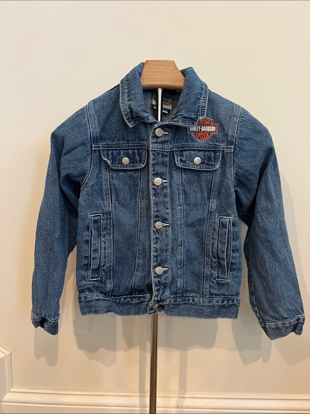 Harley-Davidson Kids Dark Blue Denim Jacket with Patch